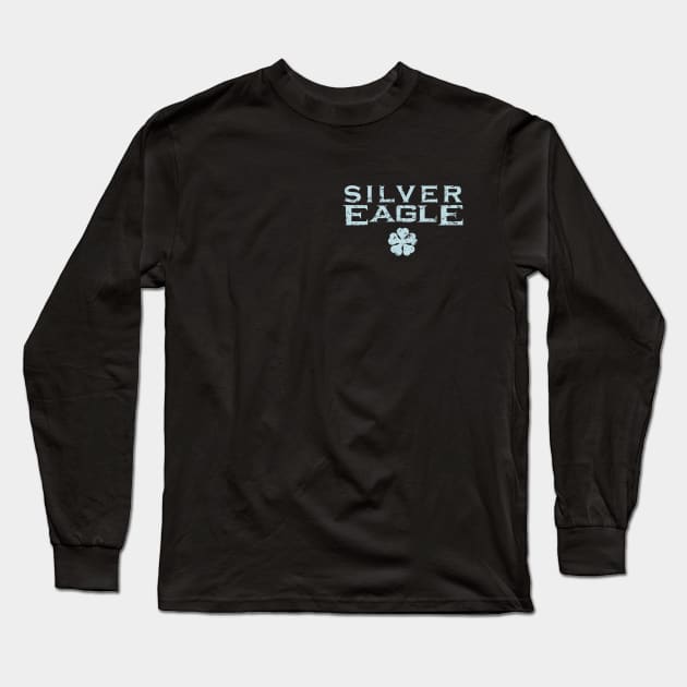 Silver Eagle - Back Print Long Sleeve T-Shirt by ClayMoore